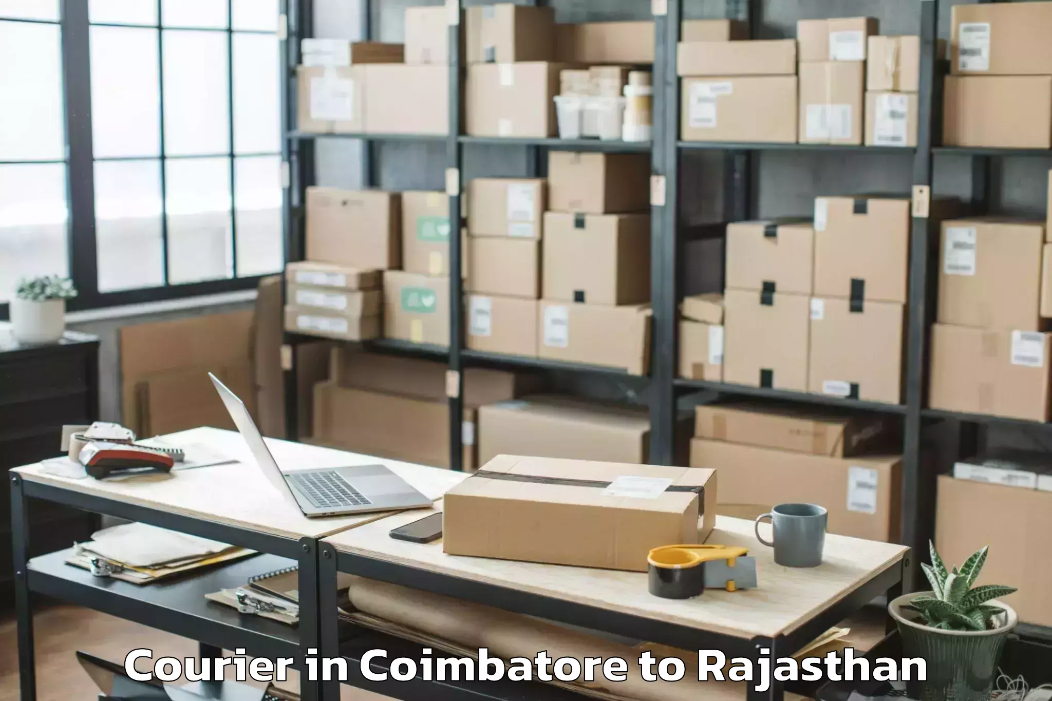 Hassle-Free Coimbatore to Maharaja Ganga Singh Universit Courier